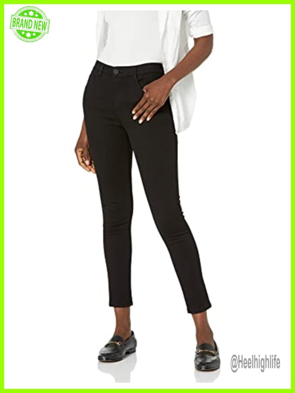 High Rise Ankle Skinny Jeans Super Stretch Slimming Casual